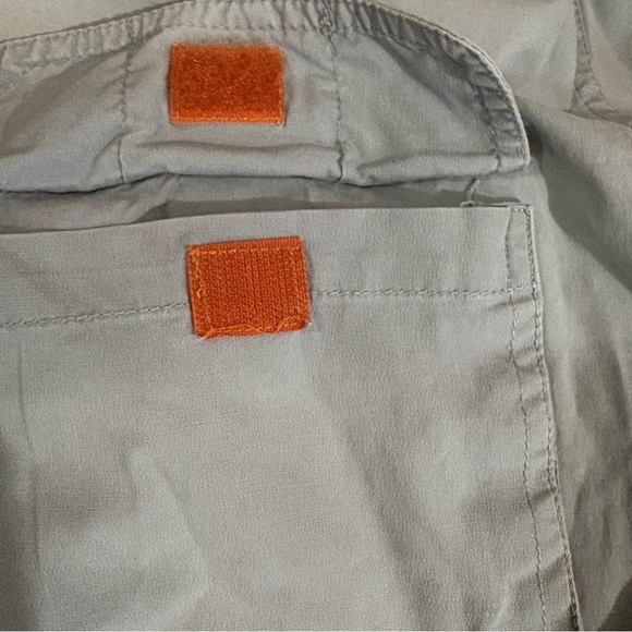 Eddie Bauer Mens L Short Sleeve Button Up Shirt Blue Front Pockets Fishing - Picture 11 of 11